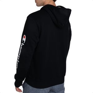 Campera Champion Logo C/ Capucha Casual Urbano Ngr