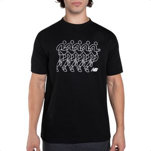 Remera New Balance Mta41592bk Run Sequence Casual Urbano Ngr