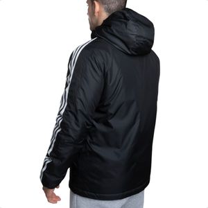 Campera Adidas Ess 3s Ins Ho J C/ Capucha Abrigo Casual Ngr